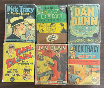 Vintage Big Little Book lot of 6 Dick Tracy Dan Dunn Secret Operative
