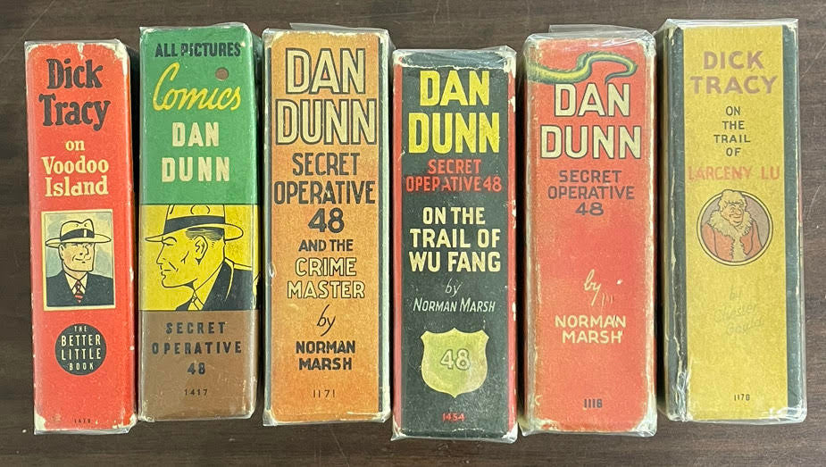 Vintage Big Little Book lot of 6 Dick Tracy Dan Dunn Secret Operative
