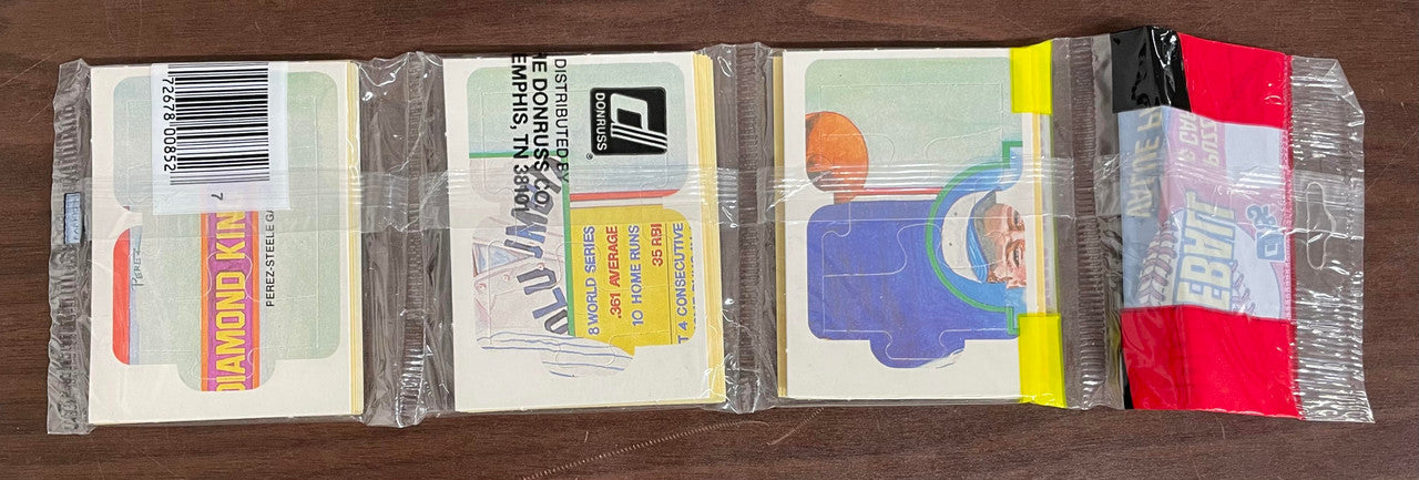 1985 Donruss Baseball Rack Pack Sealed w/ Dwight Gooden RC on Top