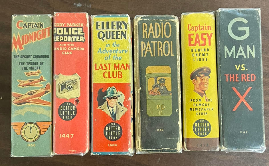 Vintage Big/Better Little Book lot of 6 G Man Captain Easy Radio Patrol