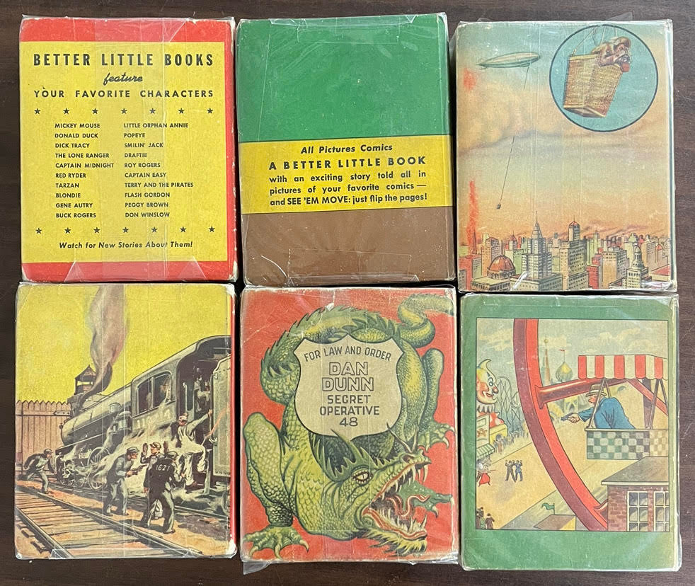Vintage Big Little Book lot of 6 Dick Tracy Dan Dunn Secret Operative