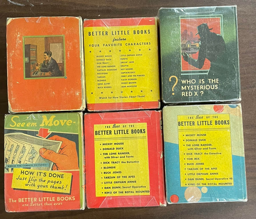 Vintage Big/Better Little Book lot of 6 G Man Captain Easy Radio Patrol