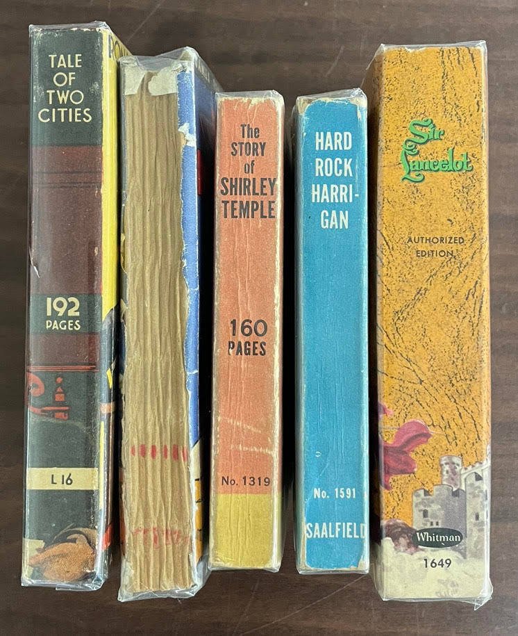 Vintage Big Little Book/A Lynn Book lot of 5 Lancealot Story of Shirley Temple