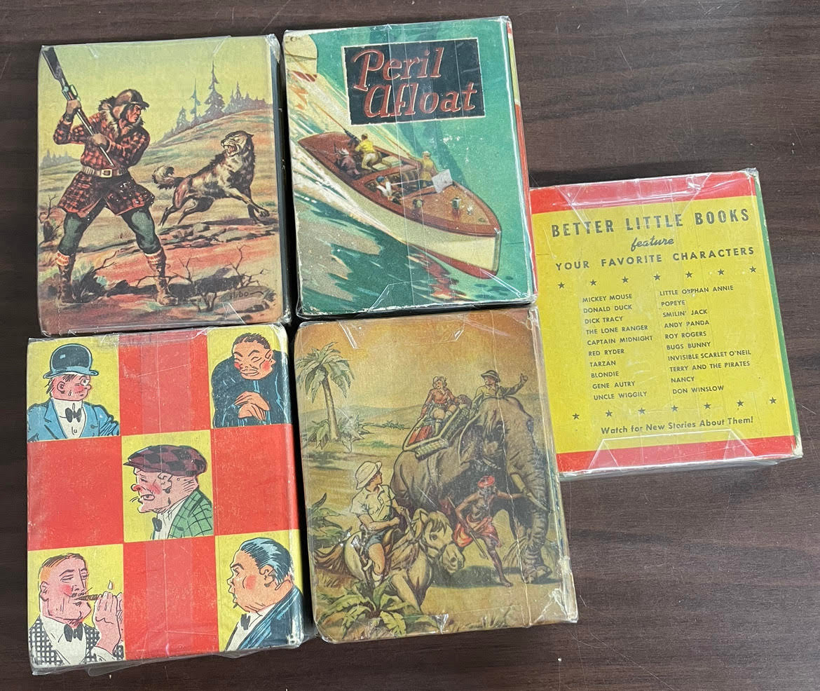 Vintage Big Little Book Lot of 5 Kazan Peril Afloat Peggy Brown Ted Towers