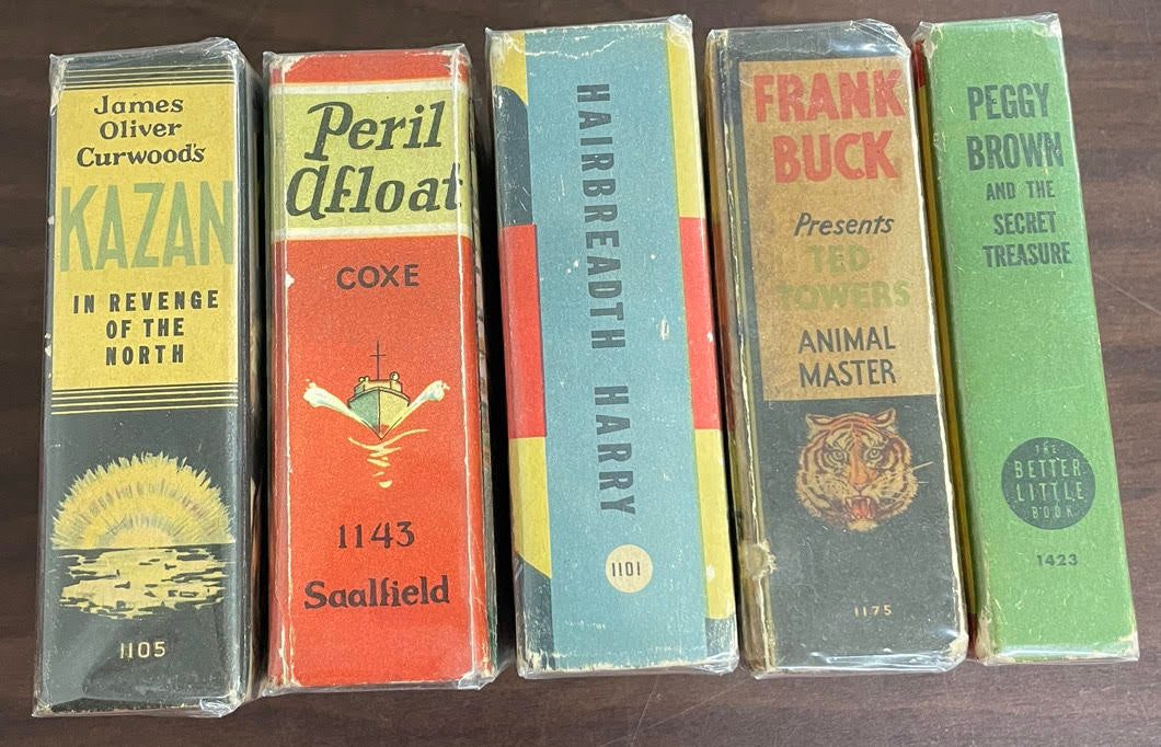 Vintage Big Little Book Lot of 5 Kazan Peril Afloat Peggy Brown Ted Towers