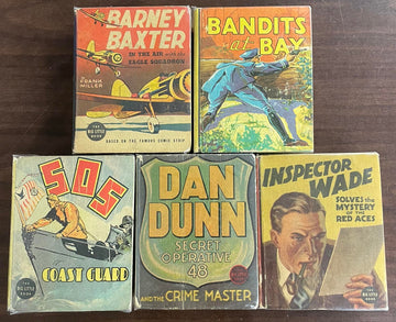 Vintage Big Little Book lot of 5 Bandits at Bay Inspector Wade Dan Dunn