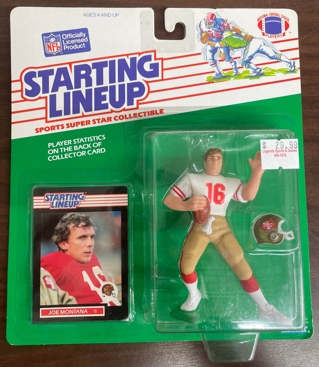 1989 Kenner Starting Lineup Joe Montana Action Figure NIB
