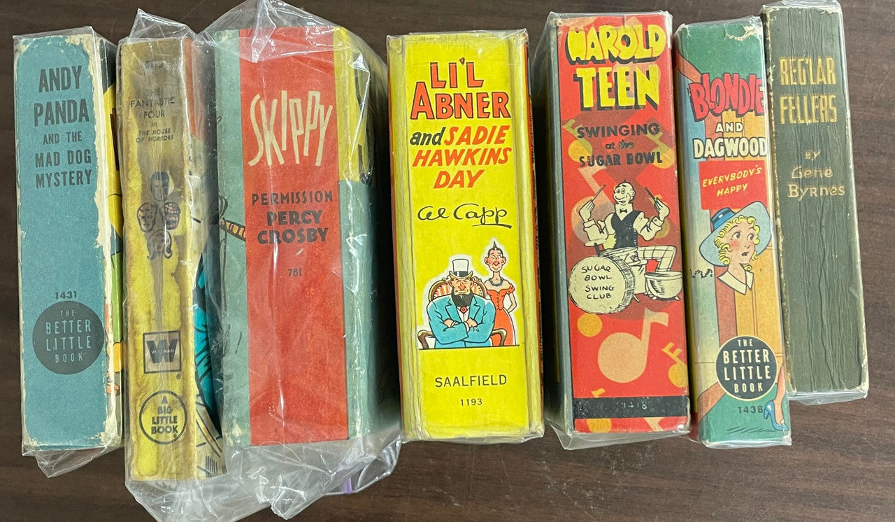 Vintage Big/Better Little Book lot of 7 Blonde and Dagwood Li'l Abner Skippy