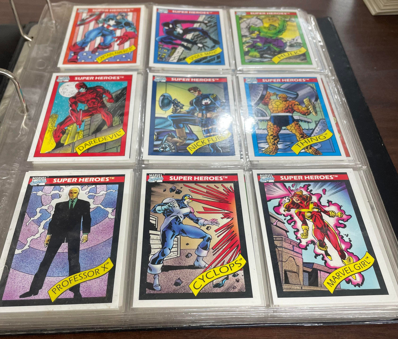 1990 Impel Marvel Universe Series 1 Complete Set (162) w/ 4 Holograms NM/MT
