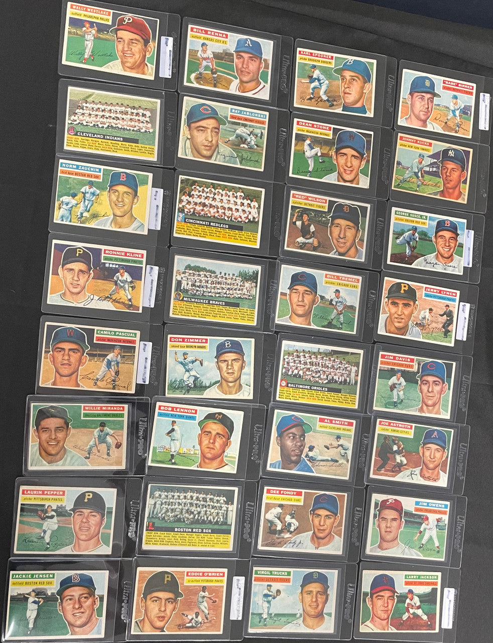 1956 Topps Baseball Near Complete Set 304/340 VG/EX-EX w/ Stars