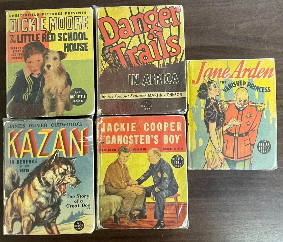 Vintage Big/Better Little Book lot of 5 Jane Arden Danger Trails Dickie Moore