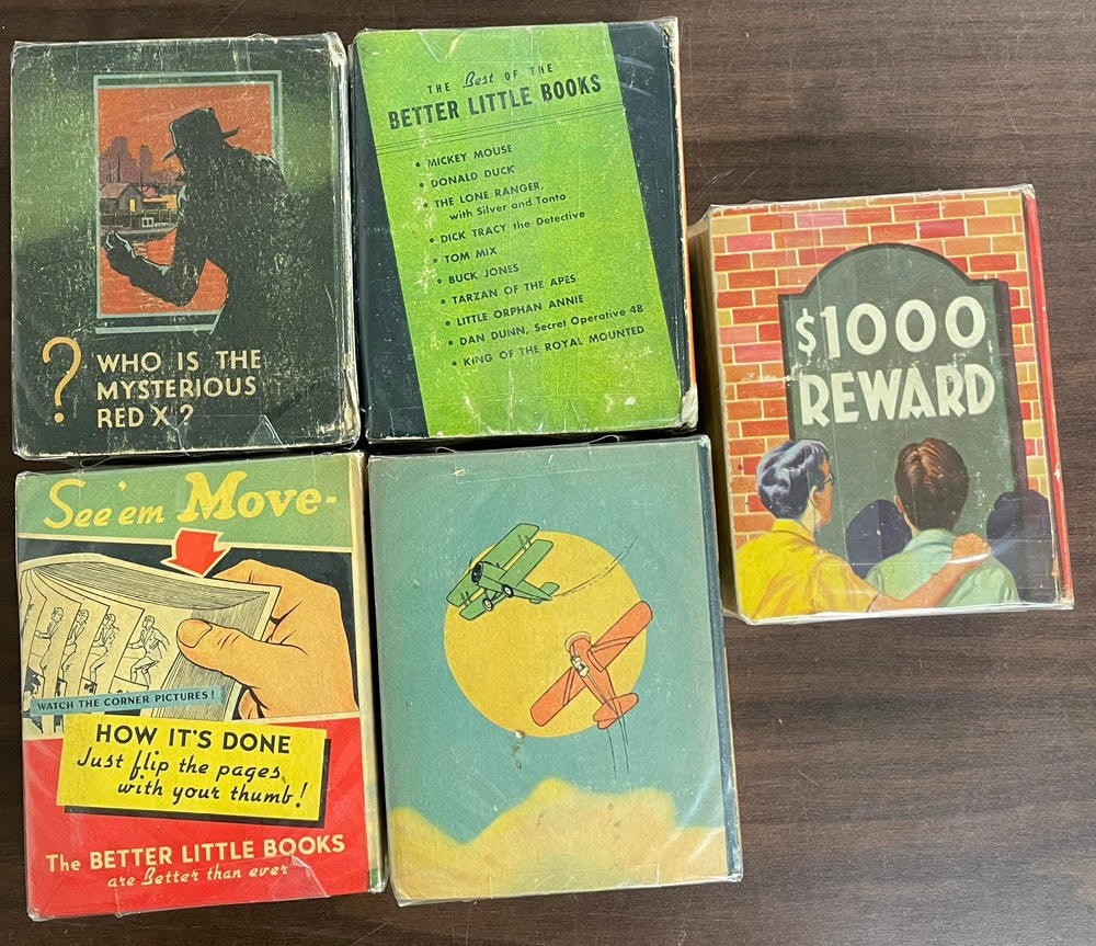 Vintage Big/Better Little Book lot of 5 Allen Pike Ace Drummond $1000 Reward