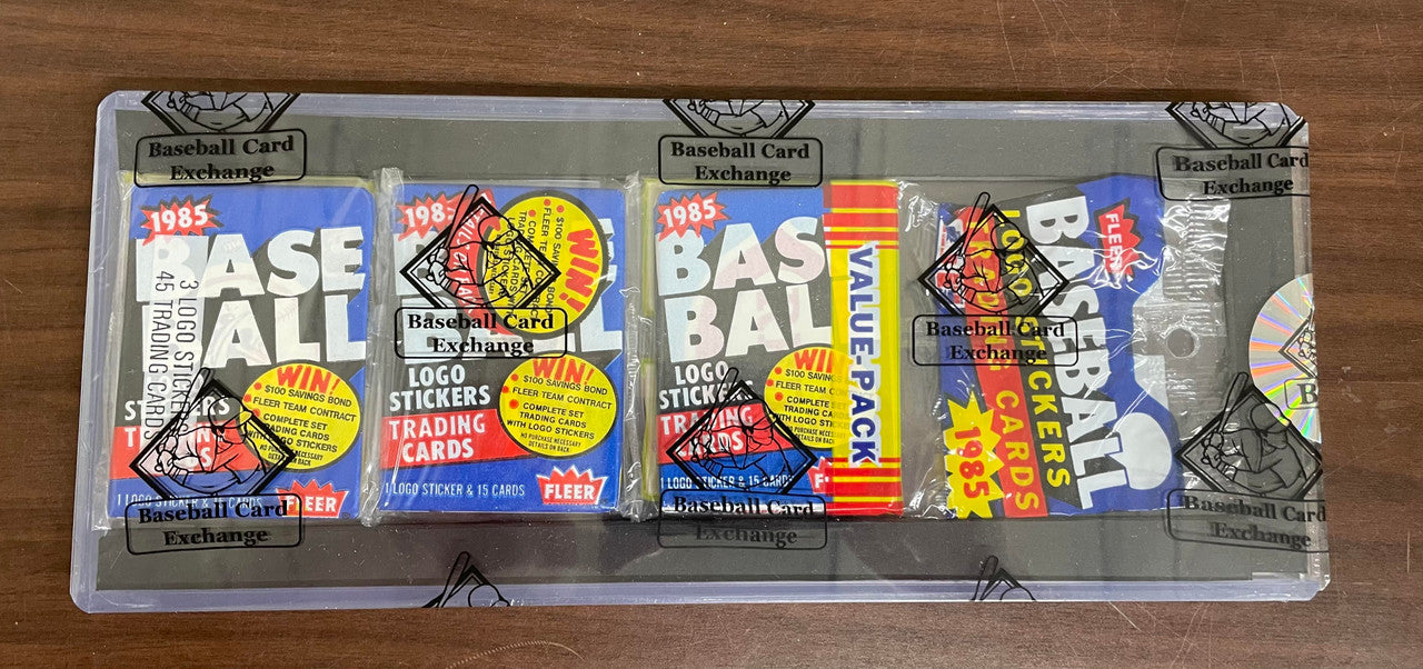 1985 Fleer Baseball Rack Pack (3 Wax Packs) BBCE Wrapped and Sealed