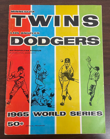 1965 World Series Minnesota Twins vs Los Angeles Dodgers Program