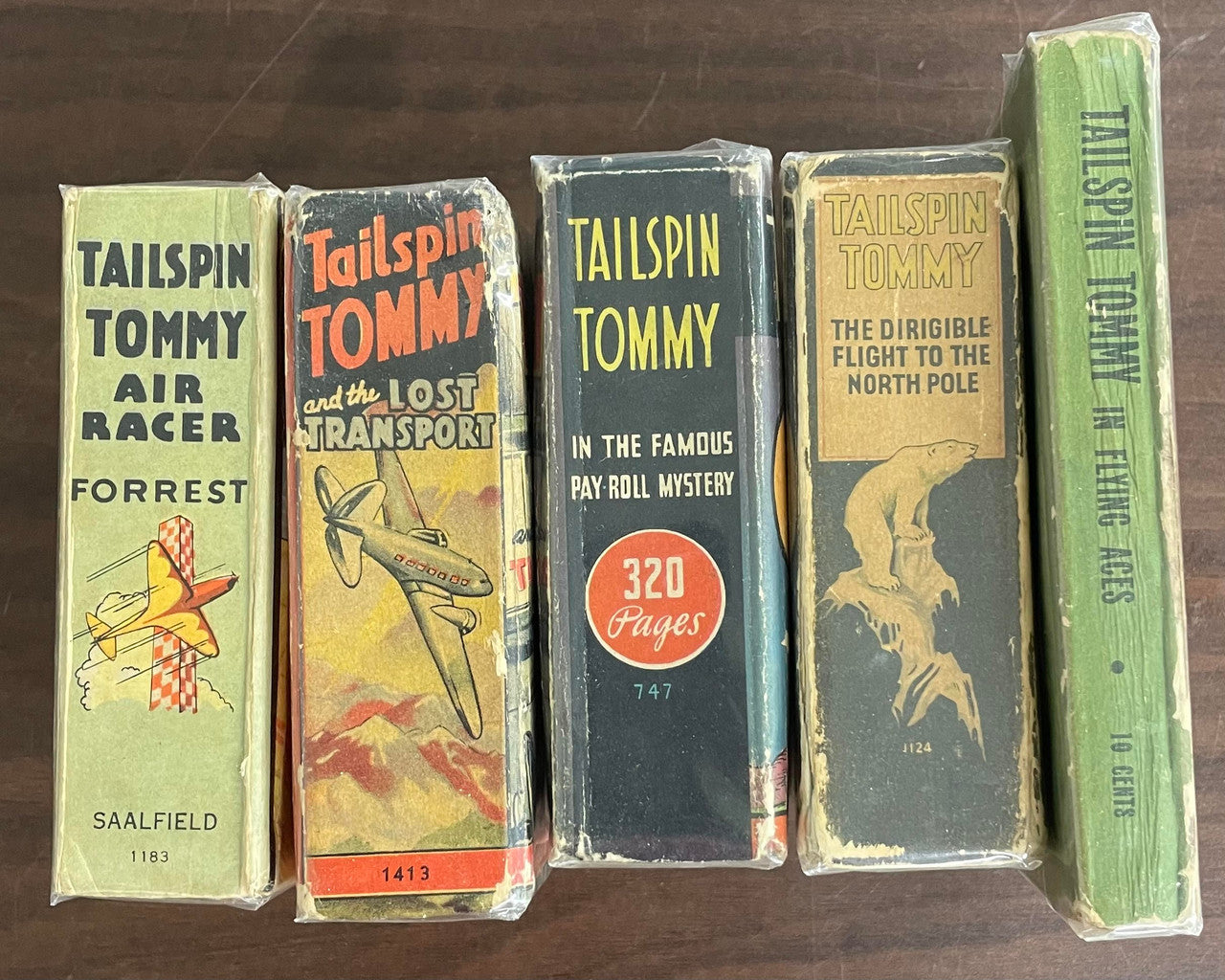 Vintage Big Little Book lot of 5 Tailspin Tommy Lost Transport Air Racer