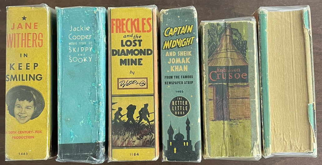 Vintage Big Little Book lot of 6 Captain Midnight Jackie Cooper Jane Withers