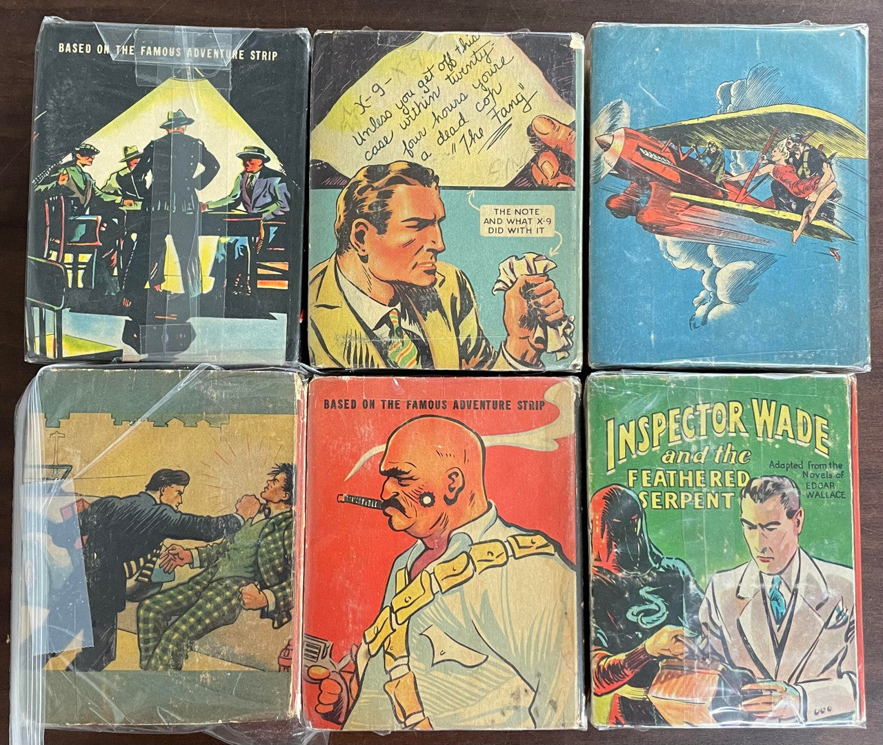 Vintage Big/Better Little Book lot of 6 Secret Agent X-9 Red Barry Skyroads