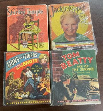 Vintage Big Little Book lot of 4 Jackie Cooper Shirley Temple Tom Beatty