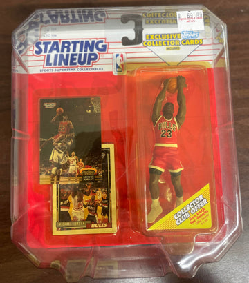 1993 Kenner Starting Lineup Michael Jordan 2 Topps Cards NIB