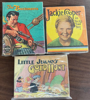 Vintage Big Little Book lot of 3 Buccaneers Jimmy's Gold Hunt Elmer Pete Tramp