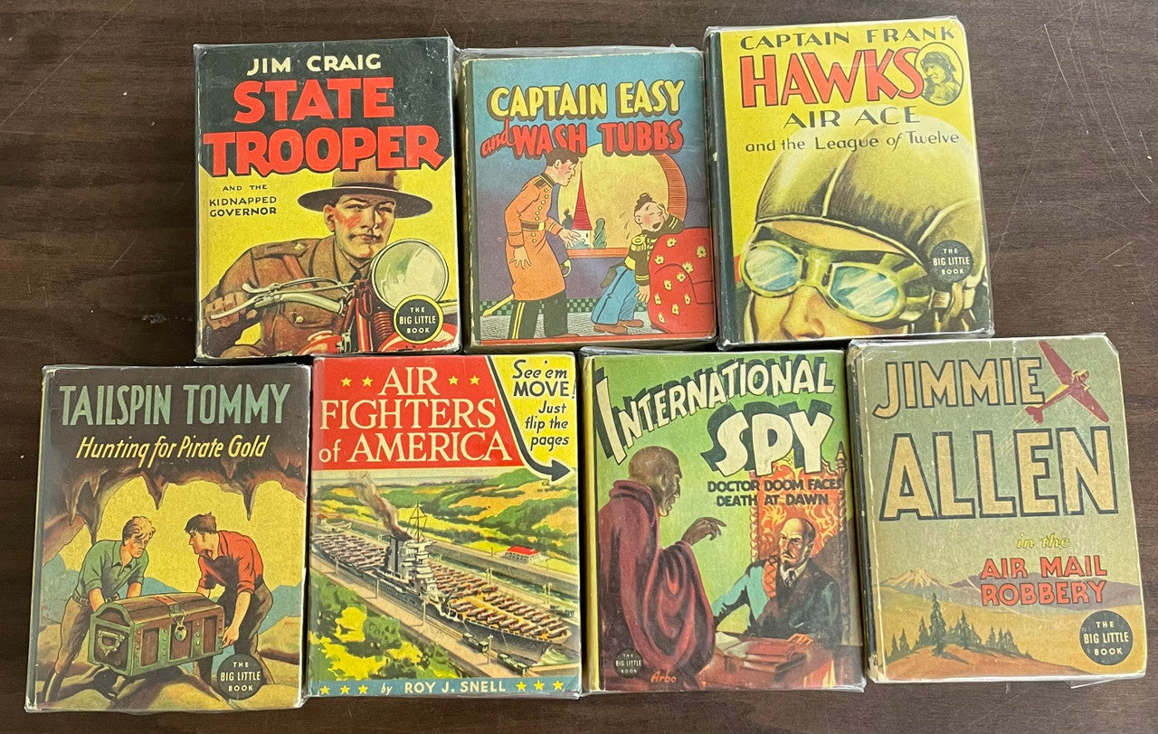 Vintage Big/Better Little Book lot of 7 Captain Easy Jimmie Allen