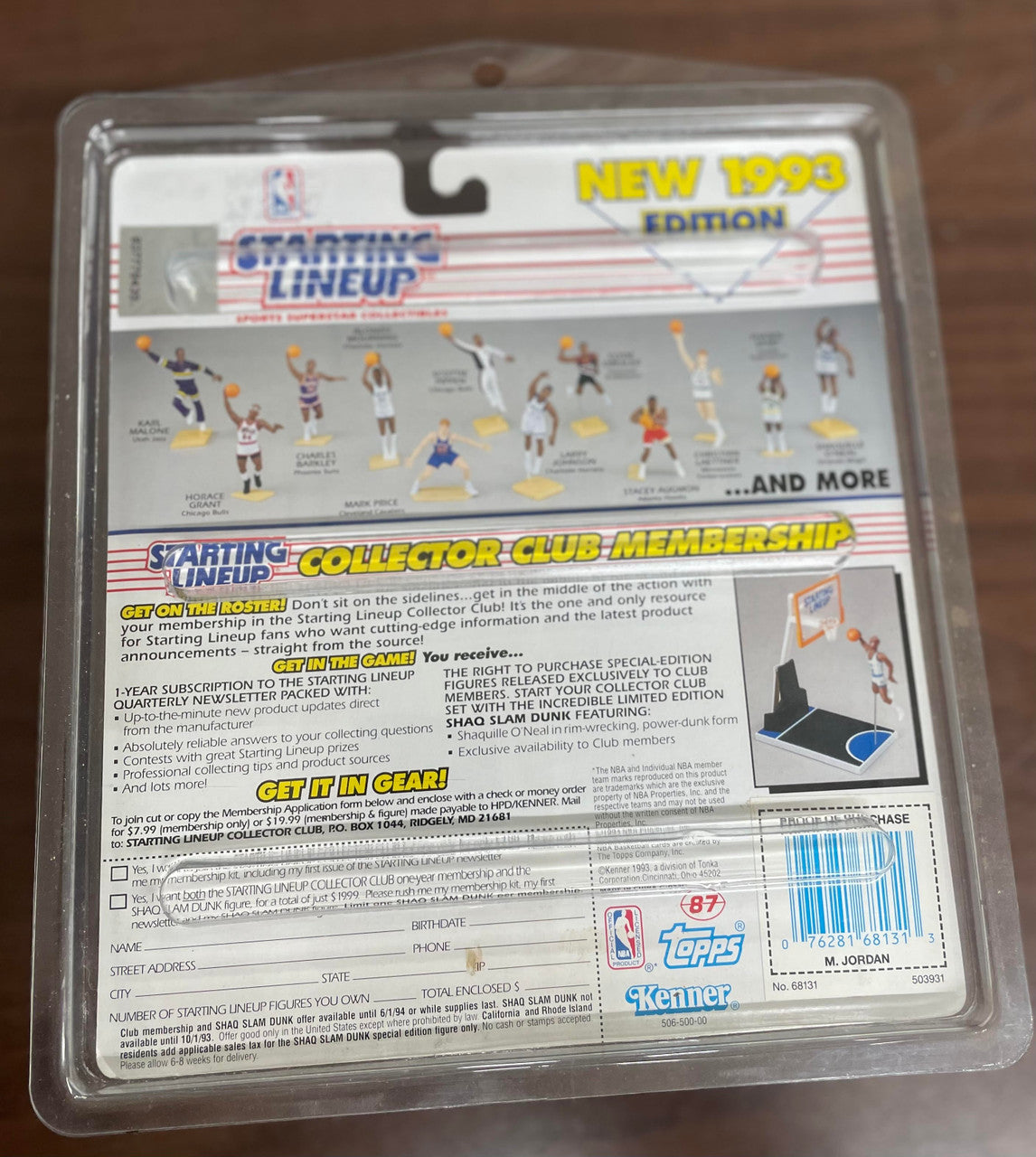1993 Kenner Starting Lineup Michael Jordan 2 Topps Cards NIB