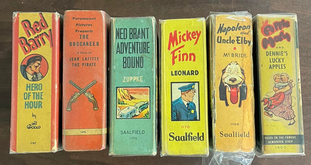 Vintage Big Little Book lot of 6 Mickey Finn The Buccaneer Red Barry Ned Brant