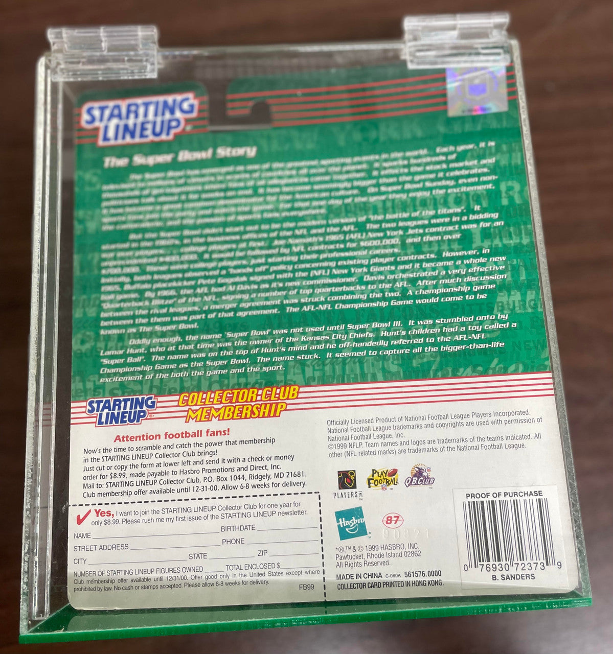 1999 Kenner Starting Lineup Barry Sanders Midwest Convention Special NIB