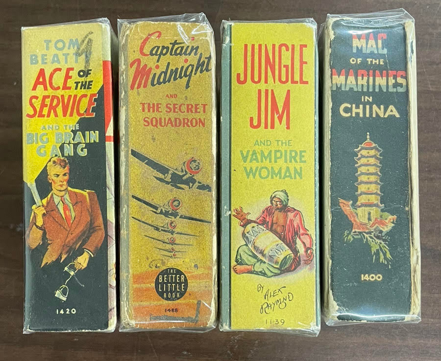 Vintage Big/Better Little Book lot of 4 Mac of the Marines Jungle Jim Tom Beatty