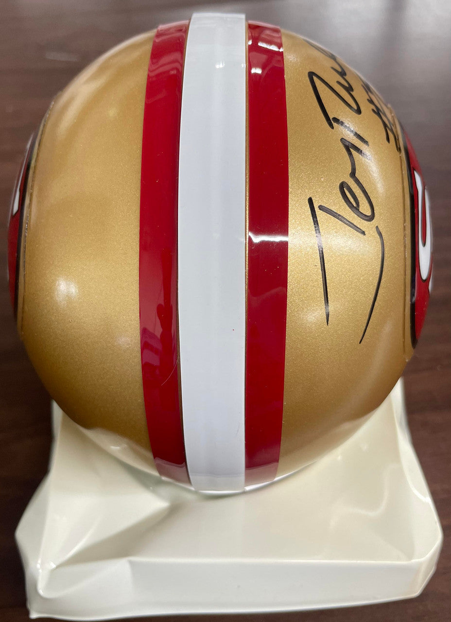 Jerry Rice Signed Autographed 49ers Riddell Mini Helmet JSA