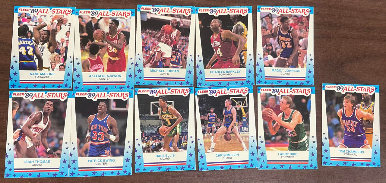 1989-90 Fleer Basketball Complete Set (168) + Stickers (11) NM+