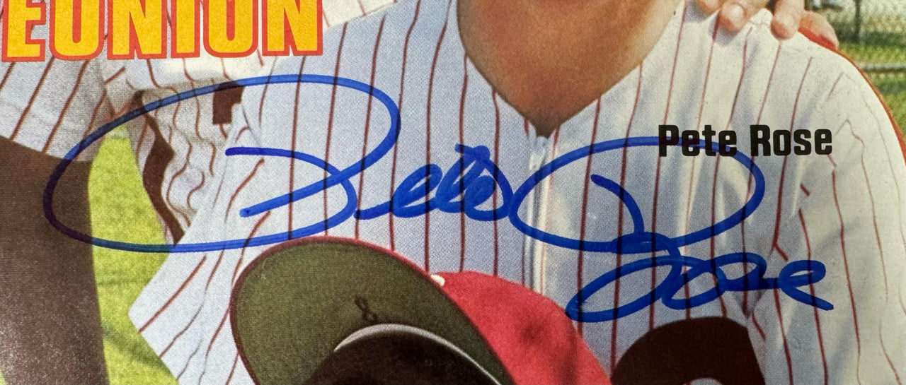 Pete Rose Tony Perez Joe Morgan Signed Autographed Sports Illustrated Beckett