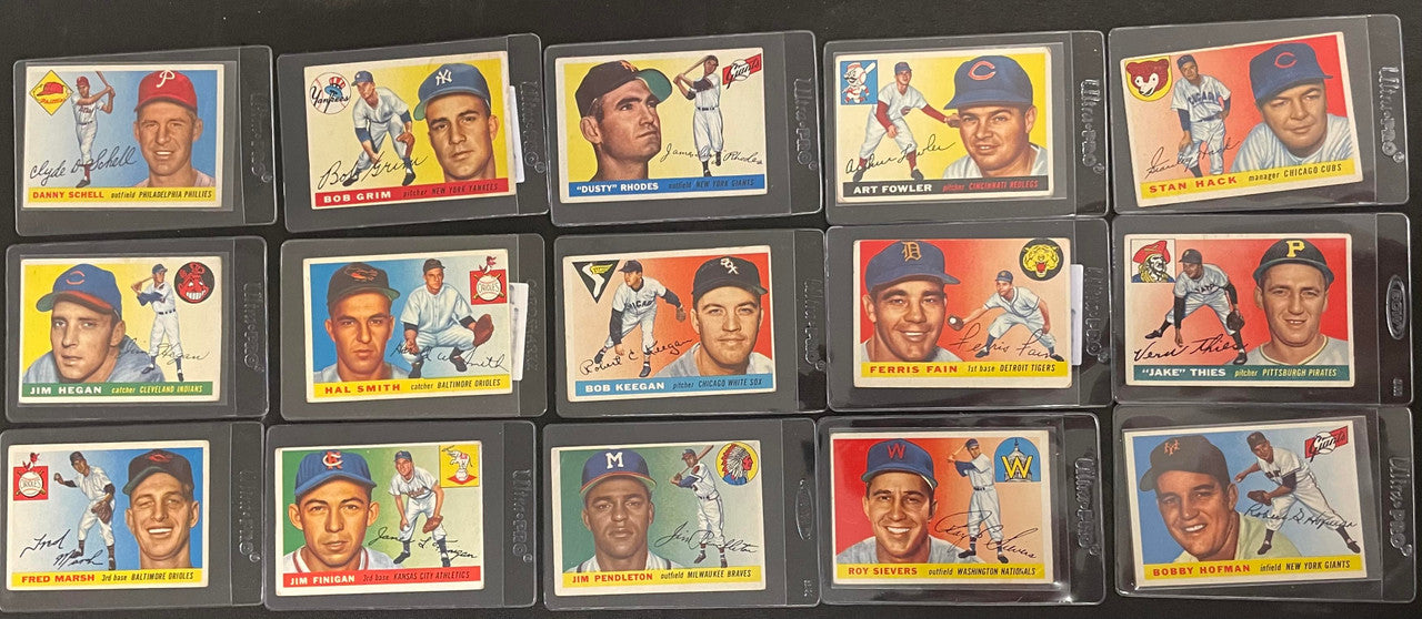 1955 Topps Baseball Partial Complete Set 149/206 VG-VG/EX