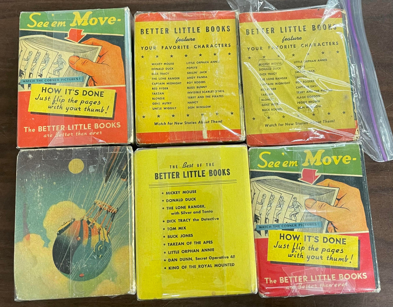 Smilin' Jack Big/Better Little Book Vintage Lot of 6 Death Rock