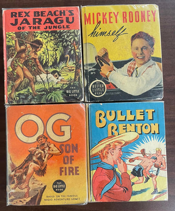 Vintage Big/Better Little Book lot of 4 Bullet Benton Mickey Rooney Og
