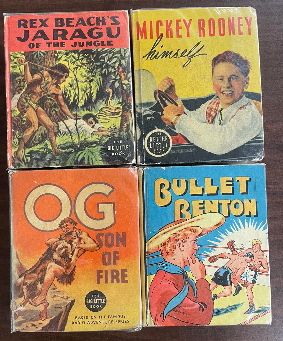 Vintage Big/Better Little Book lot of 4 Bullet Benton Mickey Rooney Og