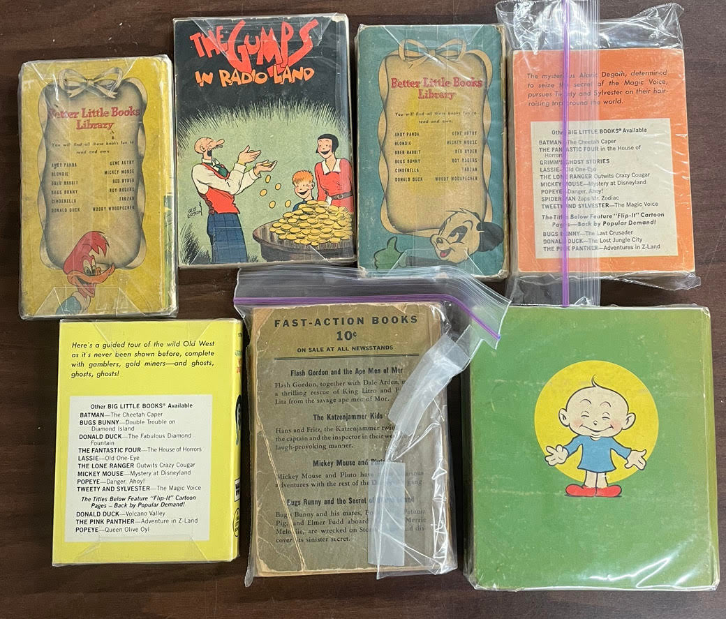 Vintage Big/Better Little Book lot of 7 Scrappy Tweety and Sylvester Andy Panda