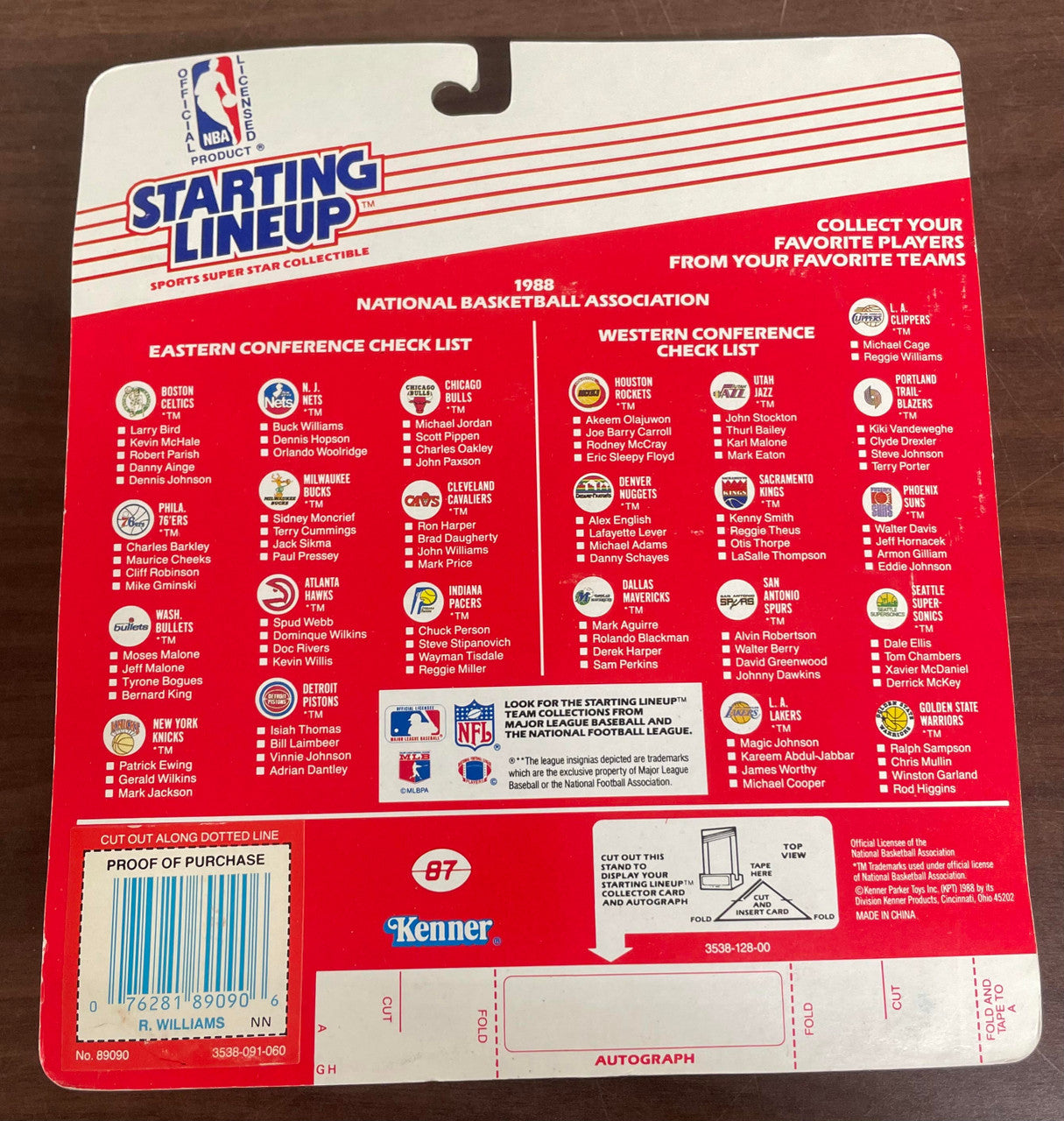 1988 Kenner Starting Lineup Reggie Williams Action Figure NIB
