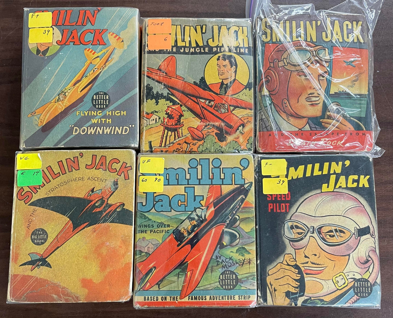 Smilin' Jack Big/Better Little Book Vintage Lot of 6 Death Rock