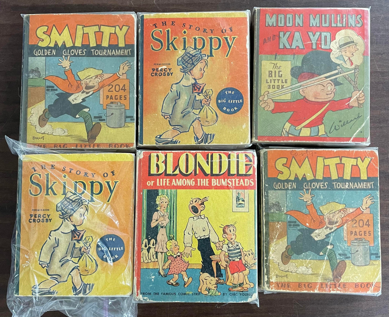 Vintage Big/Better Little Book Smitty Story of Skippy Moon Mullins Blondie