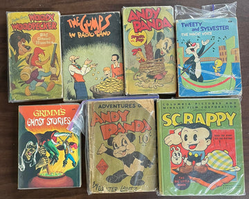 Vintage Big/Better Little Book lot of 7 Scrappy Tweety and Sylvester Andy Panda