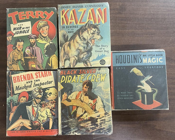 Vintage Big/Better Little Book lot of 5 Black Silver Houdini's Book of Magic