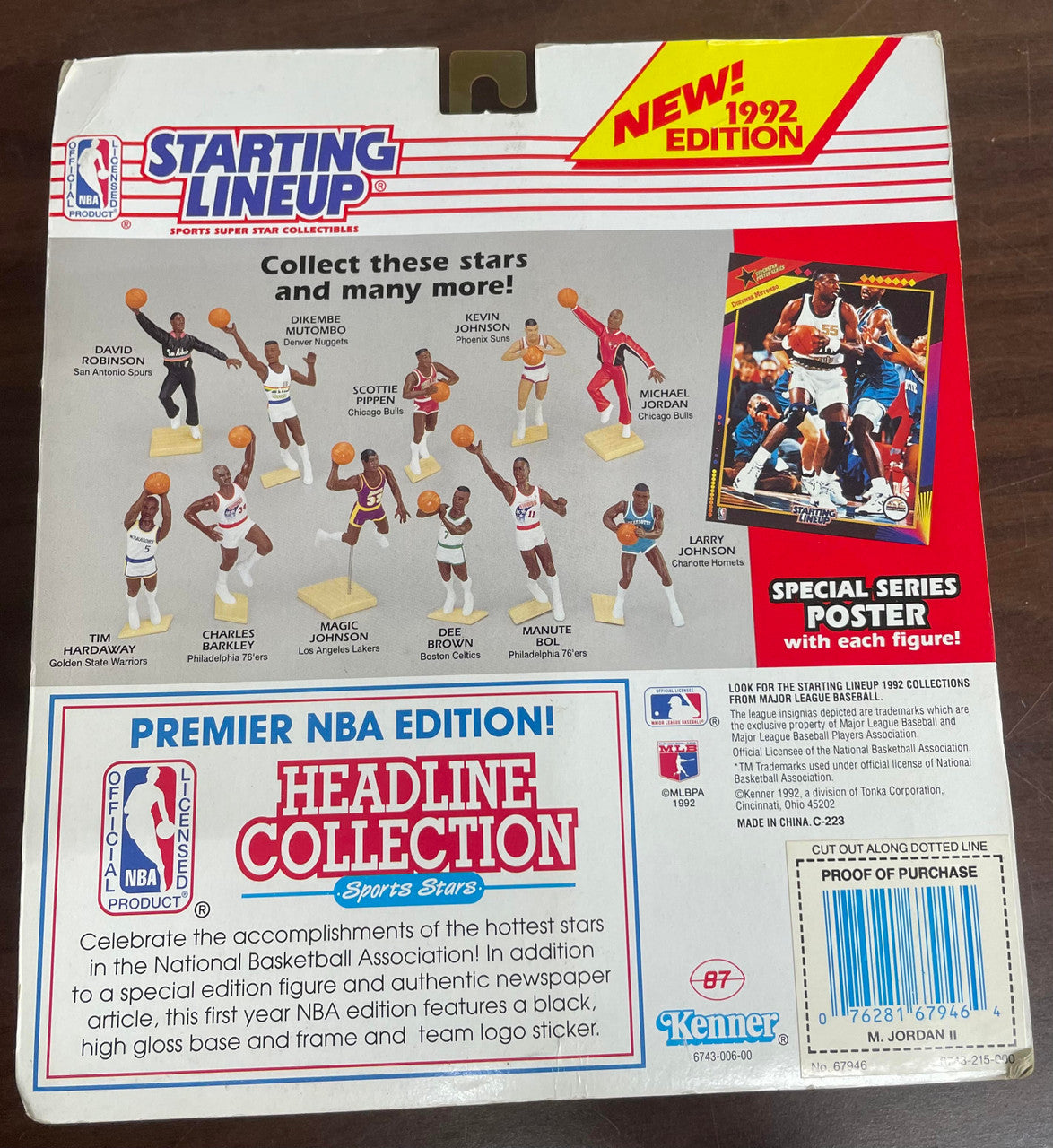 1992 Kenner Starting Lineup Michael Jordan Warm-Ups NIB