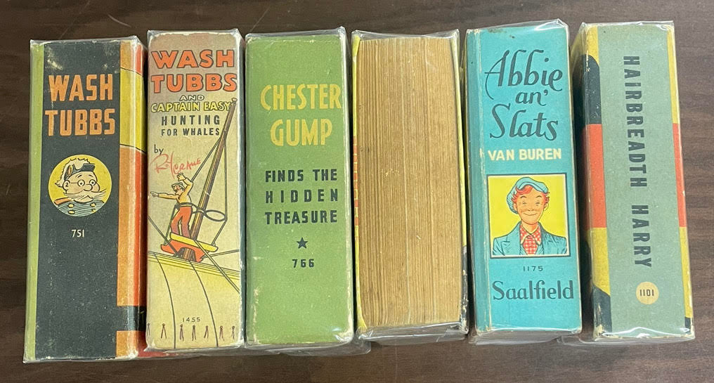 Vintage Big Little Book lot of 6 Wash Tubbs Chester Gump Abbie an' Slats