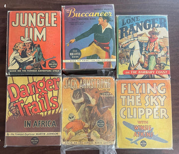Vintage Big/Better Little Book lot of 6 Lone Ranger Jungle Jim The Buccaneer