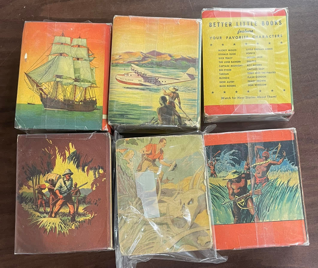 Vintage Big/Better Little Book lot of 6 Lone Ranger Jungle Jim The Buccaneer