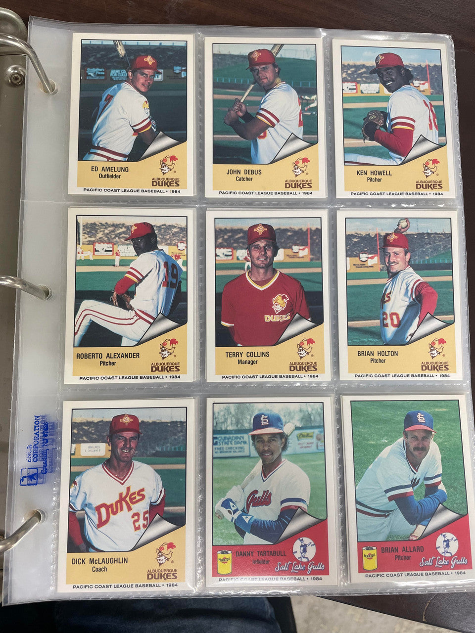 1984 Cramer PCL Pacific Coast League Baseball Complete Set (250) NM-MT