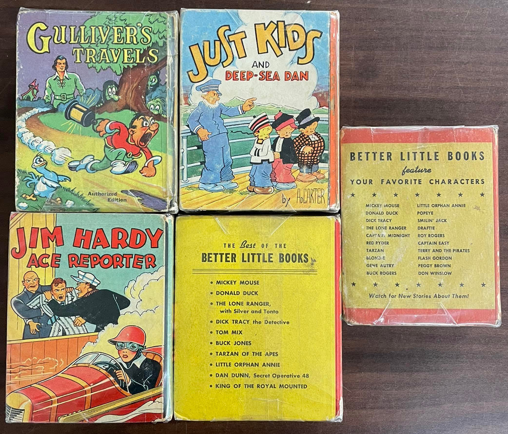 Vintage Big/Better Little Book lot of 5 Gulliver's Travels Jim Hardy Andy Panda
