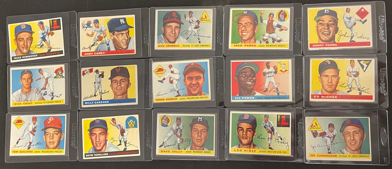 1955 Topps Baseball Partial Complete Set 149/206 VG-VG/EX