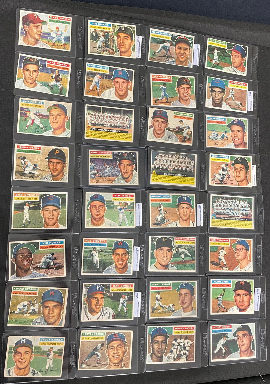 1956 Topps Baseball Near Complete Set 304/340 VG/EX-EX w/ Stars